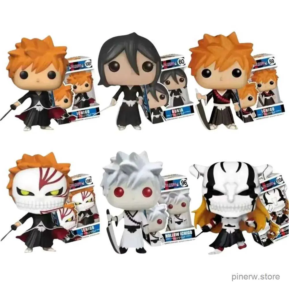 Action Toy Figures Bleach Anime Pop Figure Kids Toys Kawaii Kurosaki Ichigo Action Figurer PVC Model Doll Collectible Christmas Gift Toys Decor