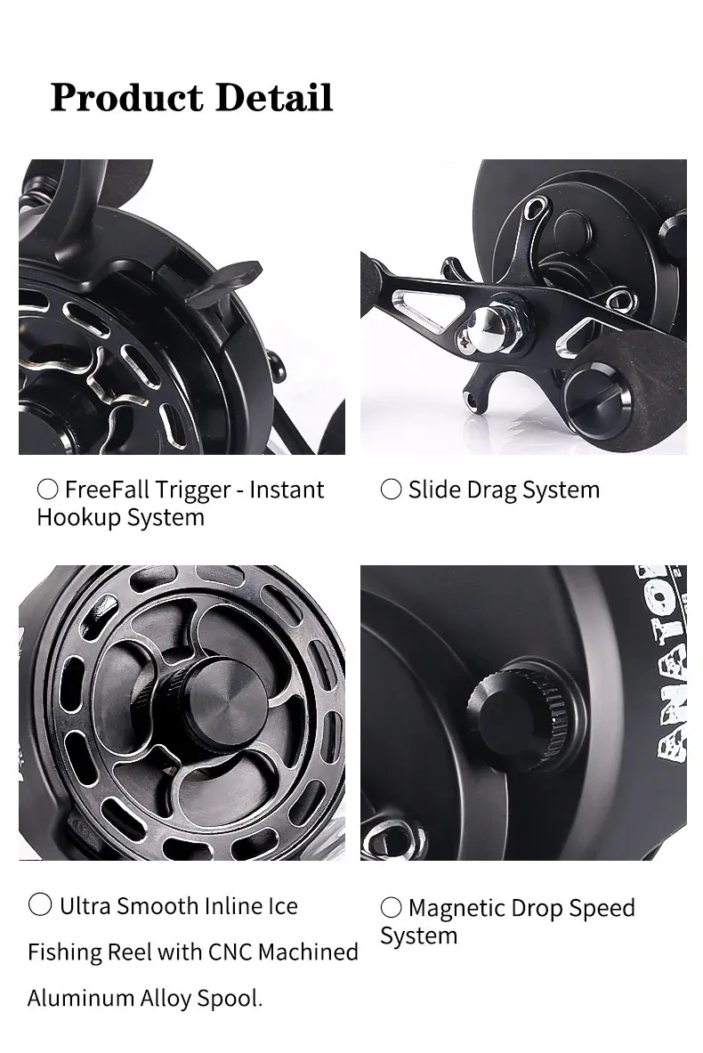 ANATONO Ice Fishing Reel Inline Magnetic Drop System: Twist Able, No Line  Twist, Ideal For Ice Fishing From Huo06, $19.44