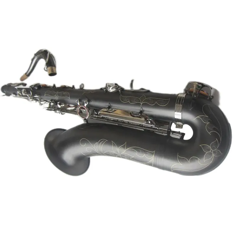 Nowy przylot tenor saksofon profesjonalne instrumenty muzyczne mosiężne sts-r54 bbtone matowy czarny b rurka saks