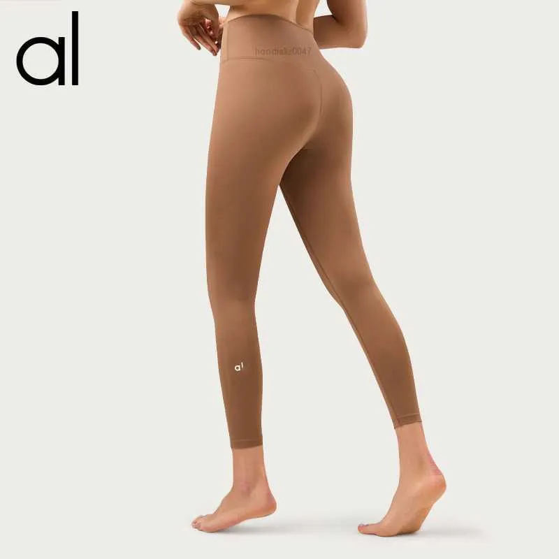 AL лайкра однотонные женские штаны для йоги с высокой талией спортивная одежда для спортзала леггинсы эластичные женские уличные брюки для фитнеса IHVC