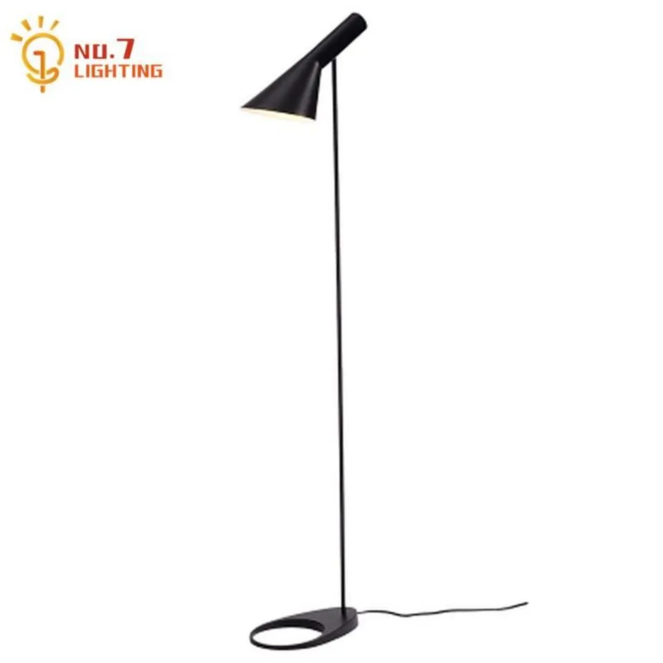 モダンなデザイナーArne Jacobsen Corner Floor Lamp for Living Room DecorationE27 LEDスタンディングライトベッドルームベッドサイドランプ233z
