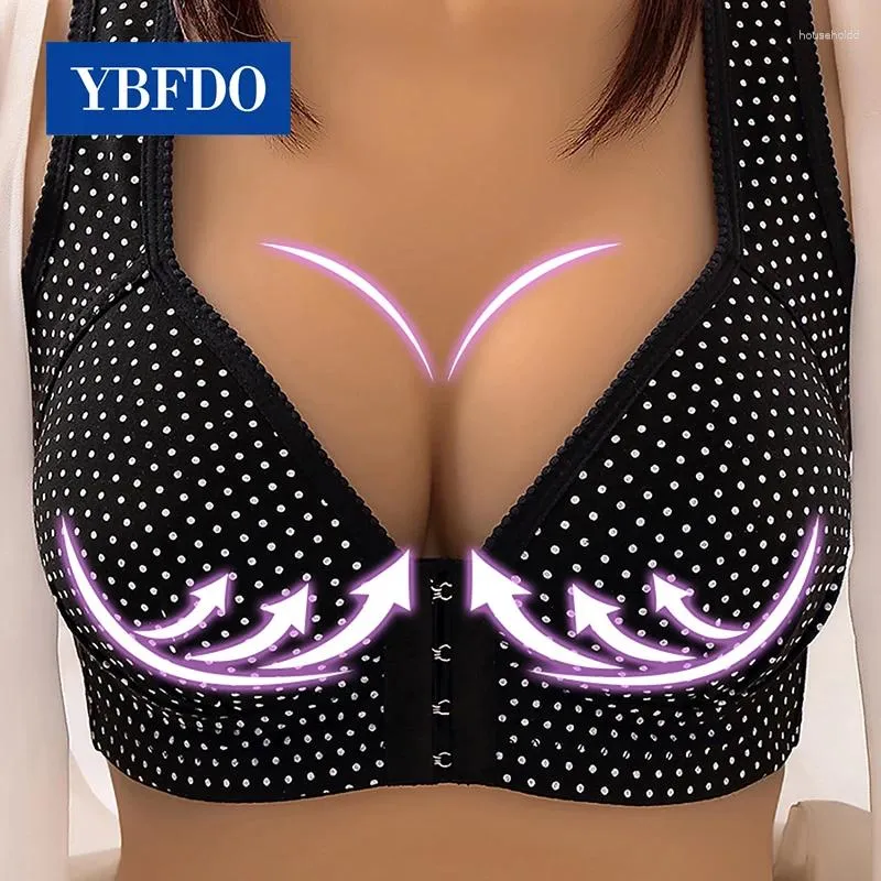 BRAS YBFDO Sömlös Sexig BH för kvinnor Fashion Push Up Wire Free Lingerie Full Cup Bralette Cotton Underwear Brassiere Front