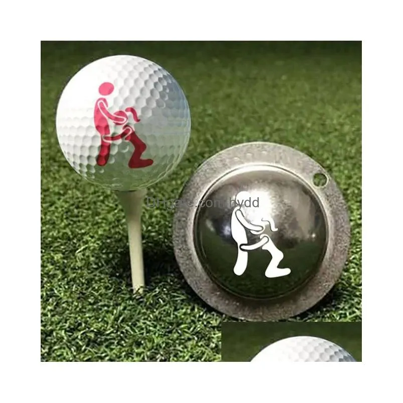 golf training aids 1pc funny adult humor signal ball marker alignment tool models line liner template