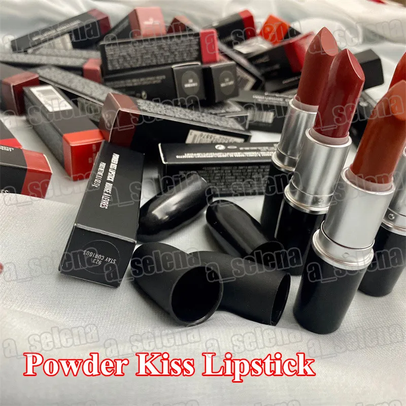 Merk Poeder Kus Lippenstift Matte Retro Lippenstiften 11 Kleuren 602-646-108-707-314-316-921-923-925-926-930