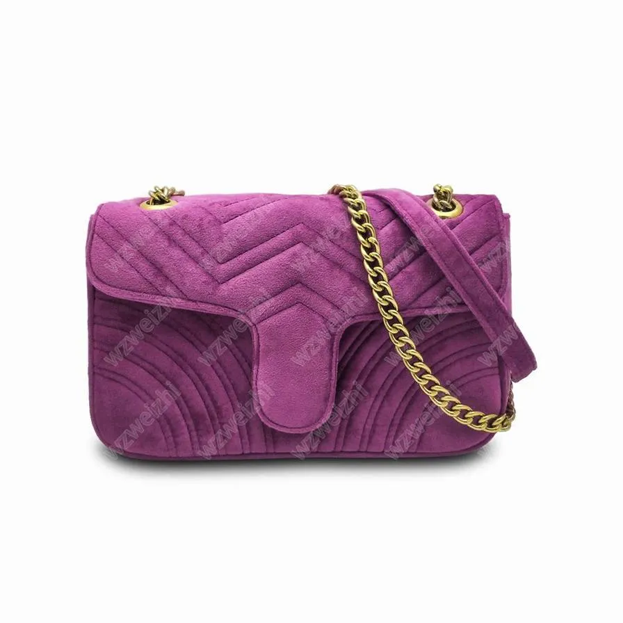 Haute qualité Marmont Velvet Sacs Sacs à main Femmes Sac à bandoulière Chaîne Hearts Style Sac à main Flip Sacs à main Mode Bandbody Messenger ba271p