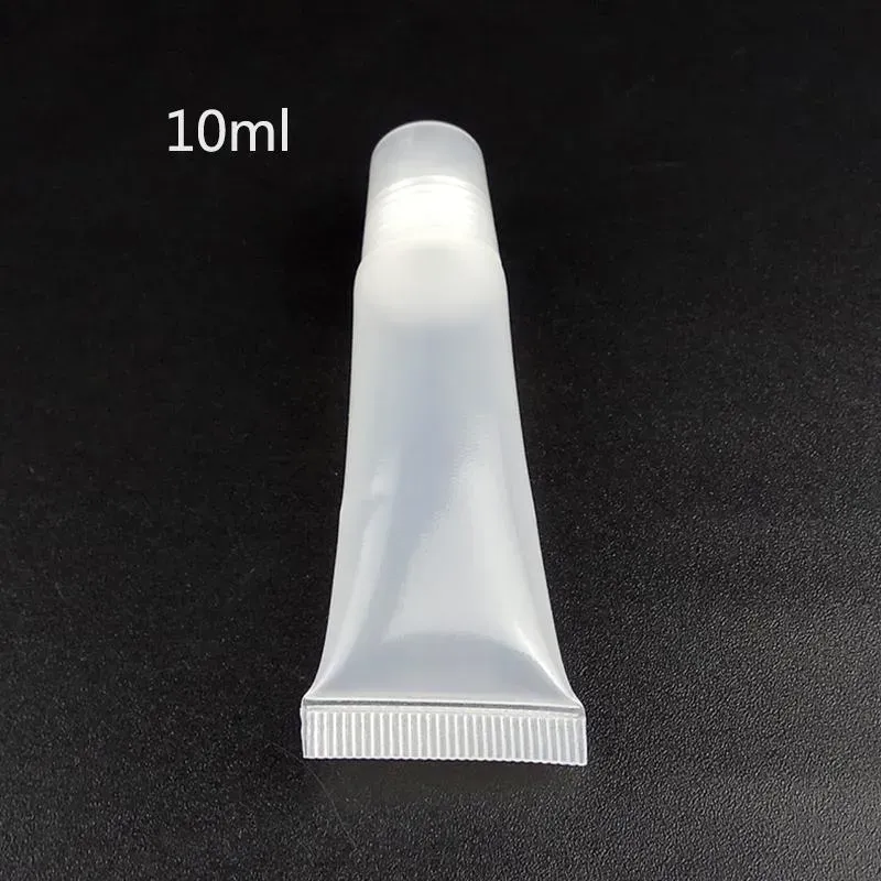 High-end 10Pcs 5ml/10ml Tubos cosméticos vazios recarregáveis Brilho labial Recipientes transparentes Ferramentas de maquiagem