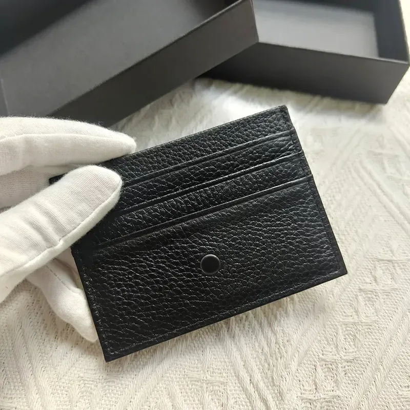 Topluxe kaarthouder Designer portemonnee Luxe man vrouw muntportefeuilles Kiezel visitekaartje etui wordt geleverd met doos Leren portemonnee Creditcardhouder Paspoorttas 9527