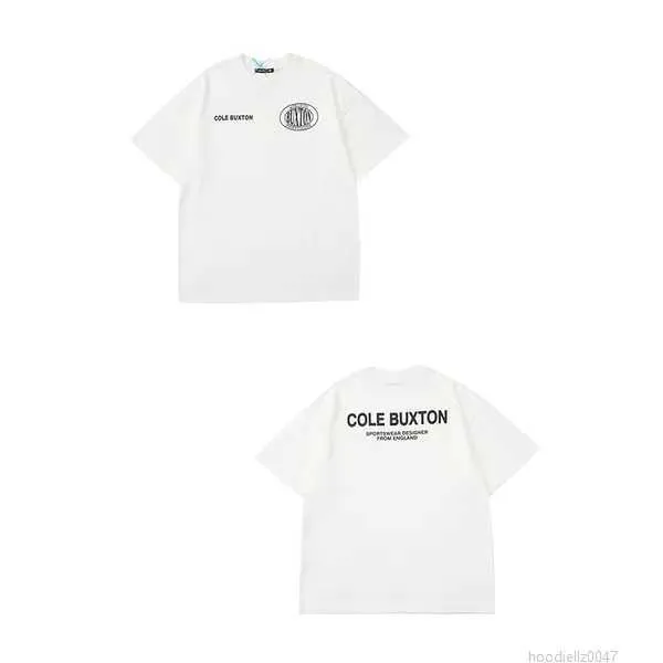 Мужские футболки Cole Buxton, летняя весна, свободная зеленая, серая, белая, черная футболка для мужчин и женщин, высококачественная классическая футболка с принтом слогана и биркой 1 84SO