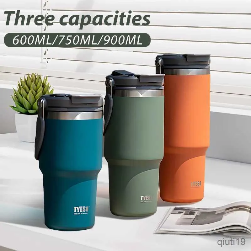 Thermoses Bouteille Thermos en acier inoxydable Tyeso tasse à café isolation Portable froid et chaud voyage Fitness tasse étanche flacon à vide