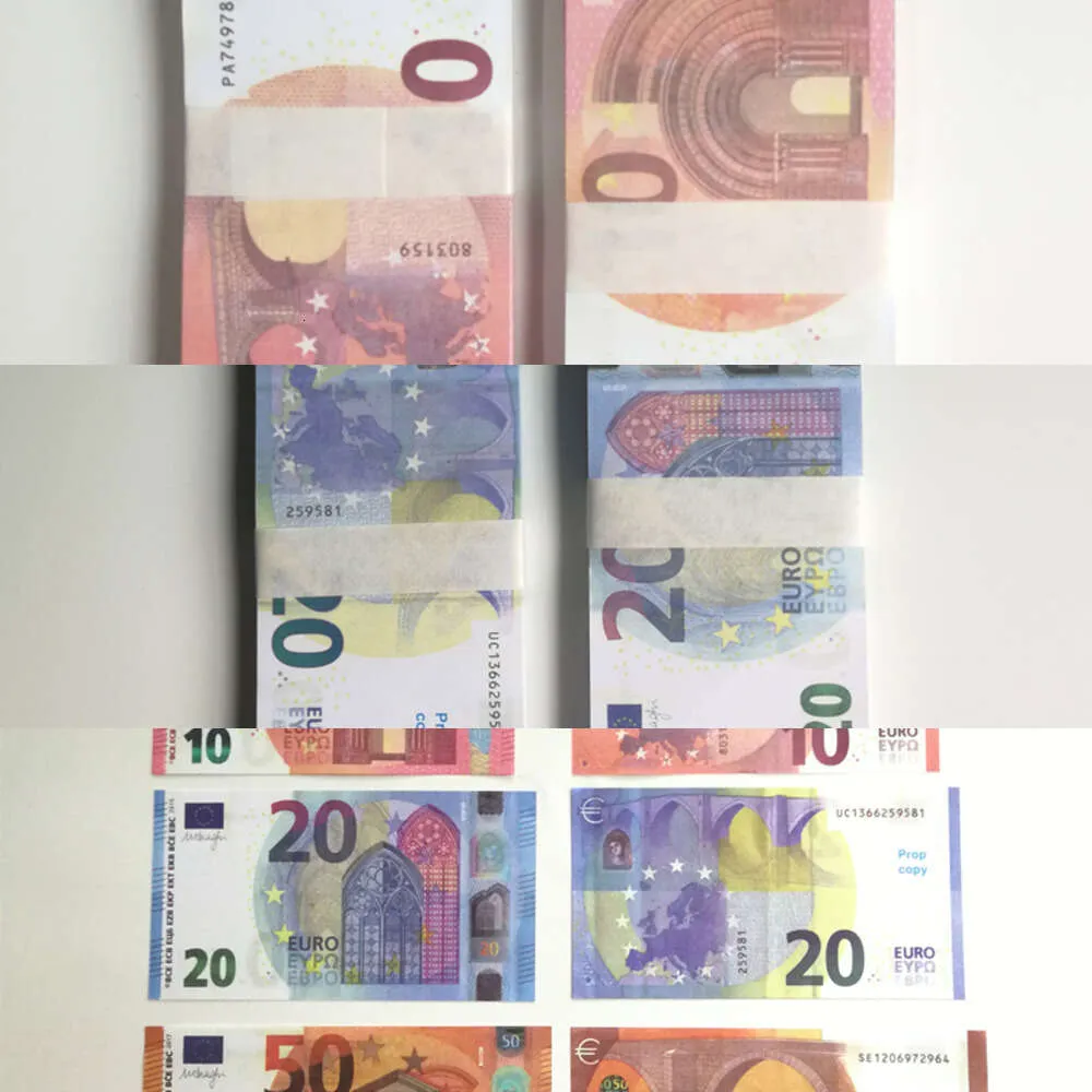 50 articles de fête faux billets de banque 5 10 20 50 100 200 dollars américains euros accessoires de barre réalistes monnaie film argent Fauxbillets Co984370880QQ7J5L