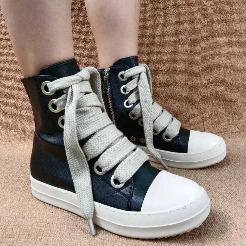 Chaussures habillées Designer Femmes High Top Femmes Baskets Cross Tied Plateforme Semelle extérieure en caoutchouc Casual Bottines Zip Chaussures de sport Plat Tenis Sneaker