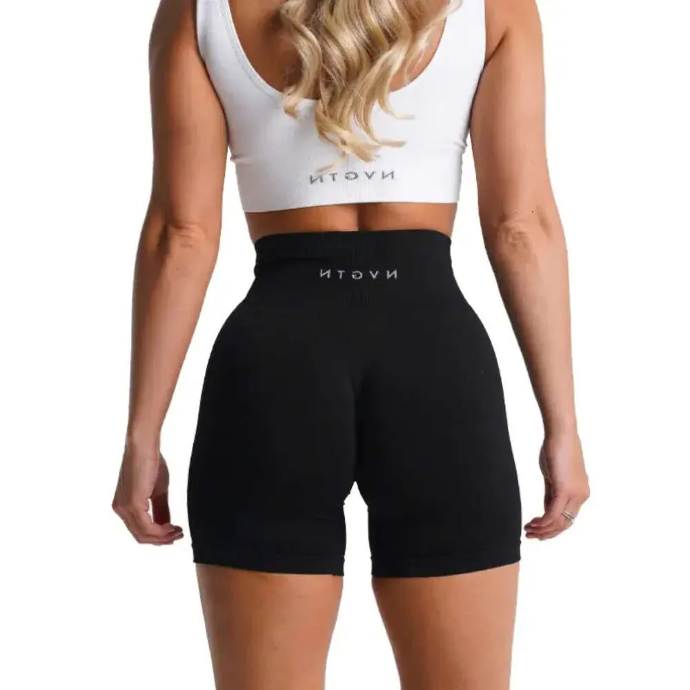 Kläder yoga nvgtn lycra spandex solid sömlös shorts kvinnor mjuka träning tights fitness kläder yoga byxor gym bär 230 62