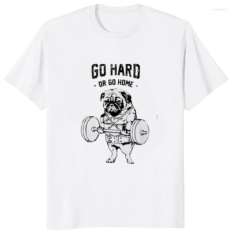 T-shirts voor heren Go Hard Of Home Pug Life Herenmode Casual Los Gewichtheffen Fitness GYM Mannelijke T-shirt Street chic Hipster Tees