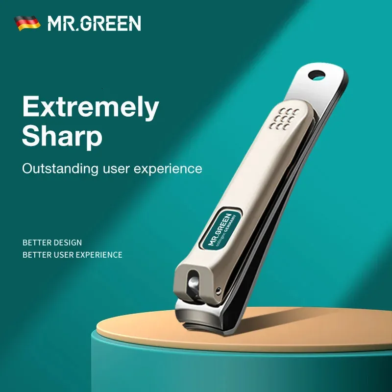 MR.GREEN Nagelknipper Roestvrij staal Gebogen mes Clipper Vingernagel Schaar Cutter Manicure gereedschap trimmer met nagelvijlen 240119