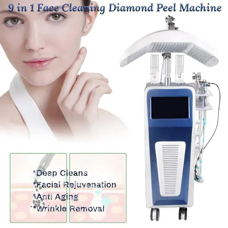 Hydro Peel 9 en 1 Multi-Fonctionnel Microdermabrasion Aqua Eau Nettoyage En Profondeur RF Lifting Soins De La Peau Visage Spa Machine Serrage Équipement De Salon De Beauté Prix