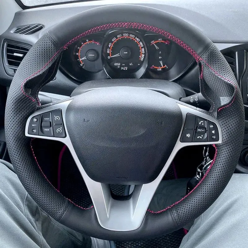 Direksiyon Simidi Kapaklar Lada Vesta için Araç Kapağı XRAY 2024 - Yumuşak Performanslı Mikrofiber Deri Diy Örgü İplik Kitleri