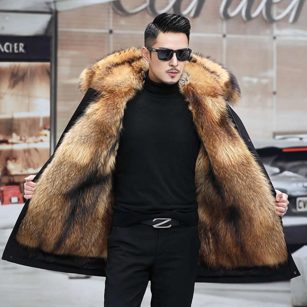 Herfst- en winterontwerper Fur Kwai Live-uitzending met goederenparka voor heren Dames 9XZV