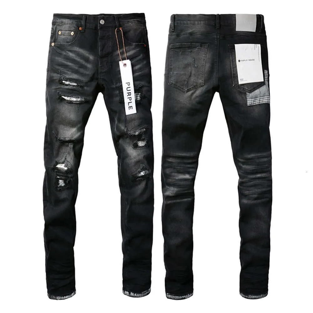 Lila Jeans, Designer-Jeans für Herren, gerade Skinny-Hosen, Jeans, Baggy-Denim, europäische Jean-Männer-Hosen, Biker-Stickerei, zerrissen, für den Trend 29–40 J9001