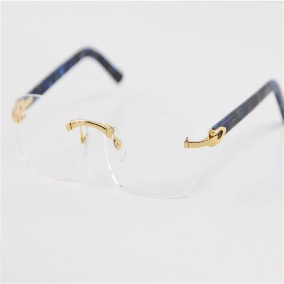 Fabrikanten hele 8200757 Zilver Randloze Brillen frames vrouwen mannen 18 K gouden frame glazen Size56-18-140mm 301f