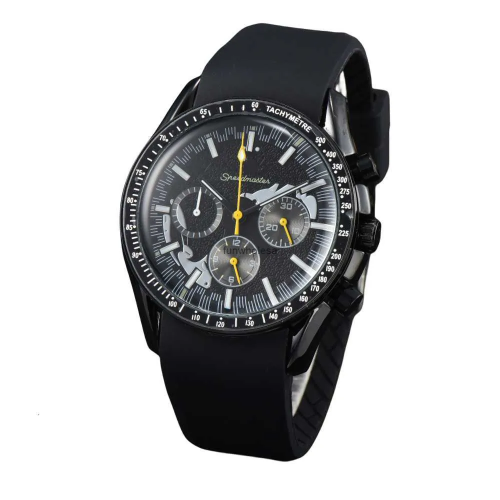 Oujia Super Series Six aiguilles fonctionnelles Quartz Timing hommes d'affaires en acier inoxydable montre conception SiliconeLes produits authentiques ont des logos