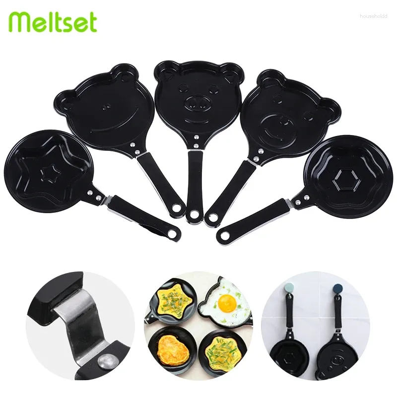 Pannor Mini Söt omelette Pan Funny Cartoon Breakfast Grill Fry