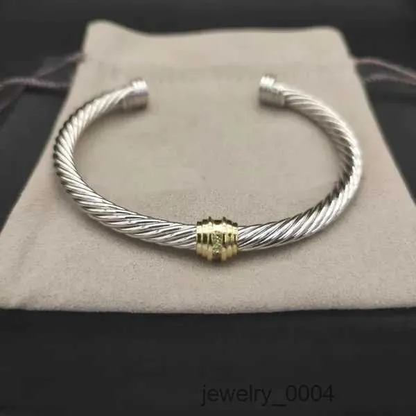 5MM DY bracelet câble bracelets de luxe bijoux de créateurs femmes hommes argent or tête de perle en forme de X bracelet de manchette David Y bijoux cadeau de Noël charme G6IT