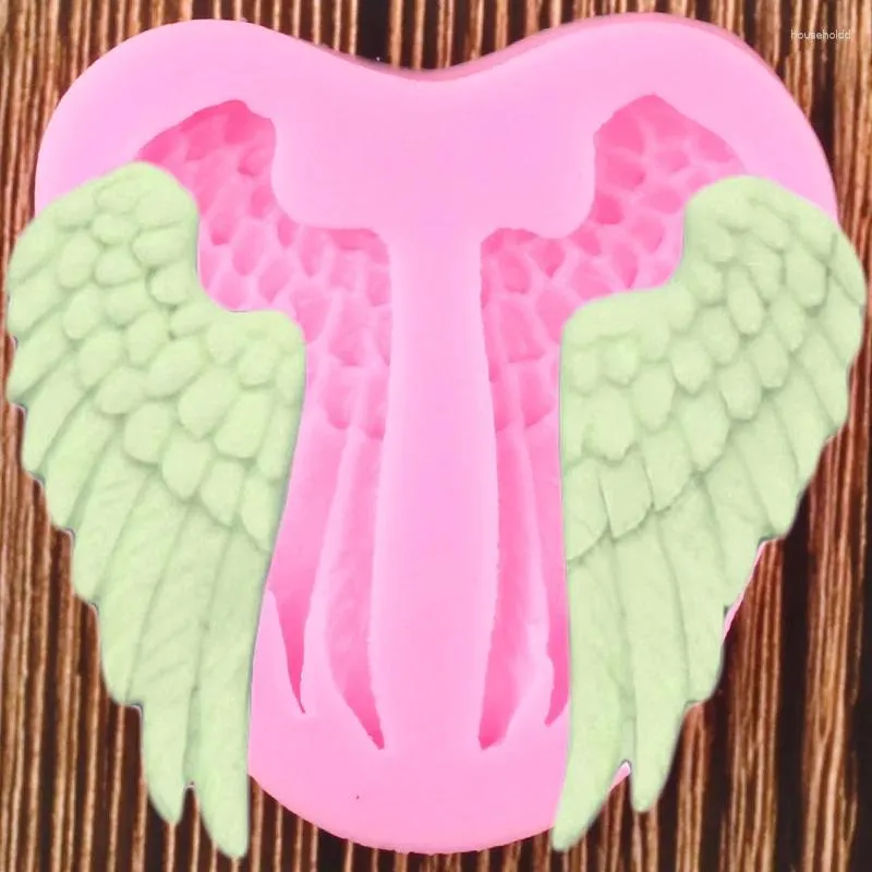 Baking Moulds 3D Angel Wings Silicone Mold DIY Party Cupcake Topper Fondant Cake Decorating Tools Chocolate Candy Polymer Clay