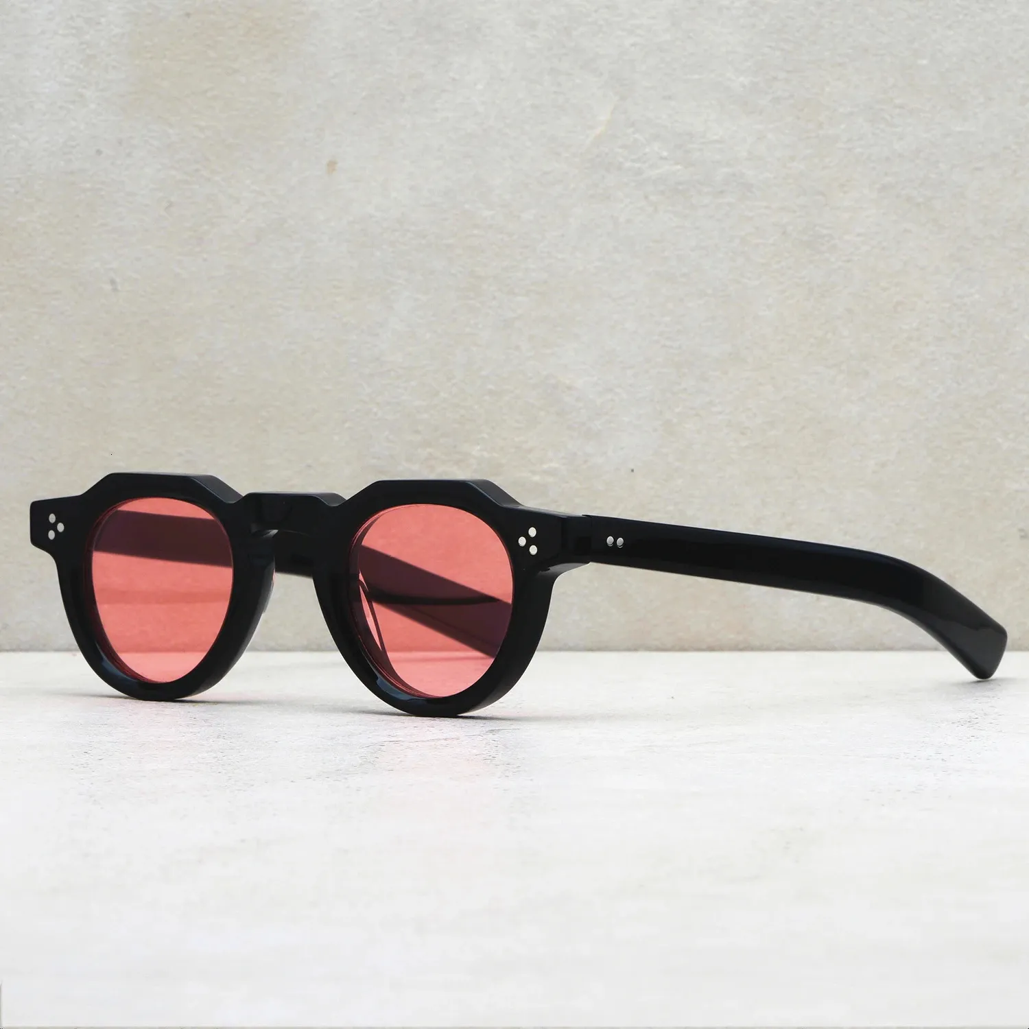 Retro Round UV400 Polarized Sunglasses, Acetate Sunglass  for Women Men Amazon.com: COASION Retro Small Round Polarized Sunglasses  main image 3