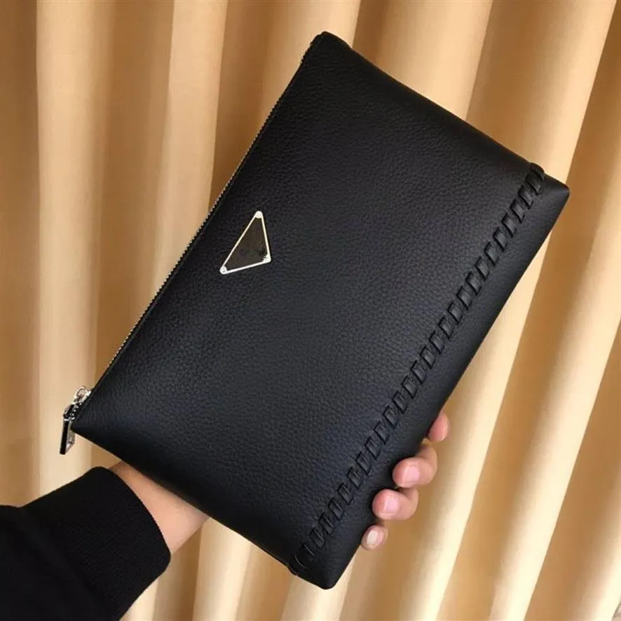 Autumn New European Bags and American Fashion Business Leather Male Clutch First Layer Cowhide Casual Trend Envelope313R