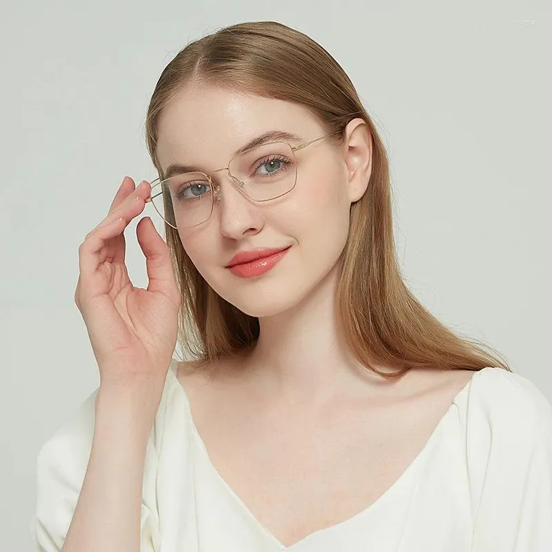 サングラスフレームスタンディングピュアチタンメガネフレームメンヴィンテージレトロスクエアミオピア光学処方眼鏡女性アイウェア