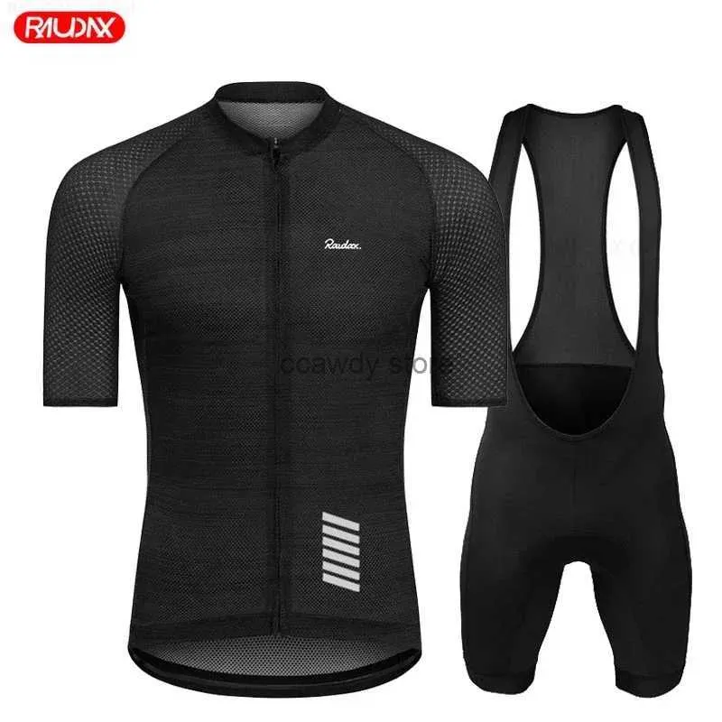 Heren Trainingspakken 2024Zomer Jeugd Korte Seve Wielertrui Set BreathabBike Kleding Maillot Ropa Ciclismo Uniform KitH24212