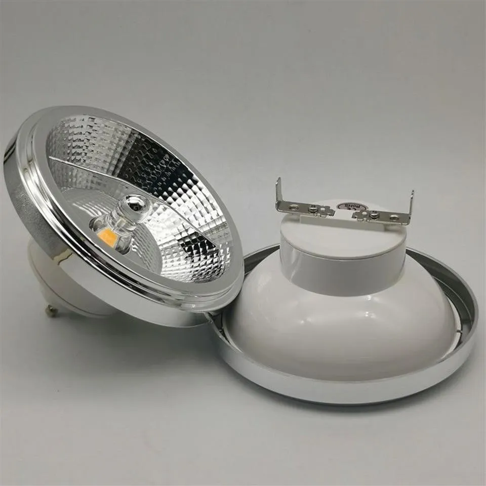 LED-lampan varm kall vit belysning Dimble AR111 inbäddad COB LED Spotlight 12W GU10 Takljus ES111 AC85-265V DC12V261W