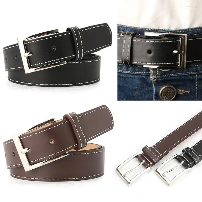 Belts Fashion Simple Adjustable Women Men Waistband Waist PU Leather Jeans