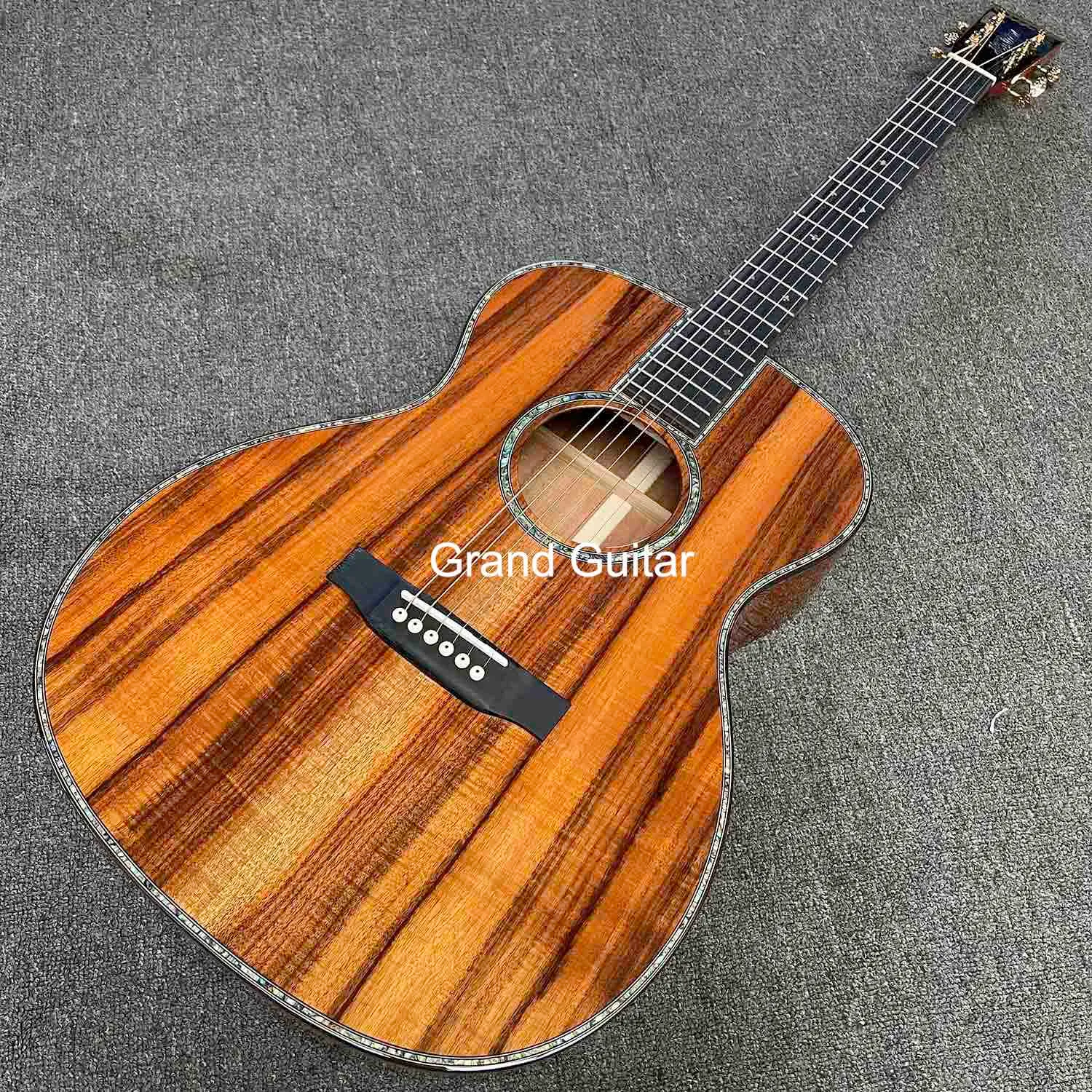 Custom OM42k KOA Wood Folk Acoustic Guitar Accept Guitar OEM