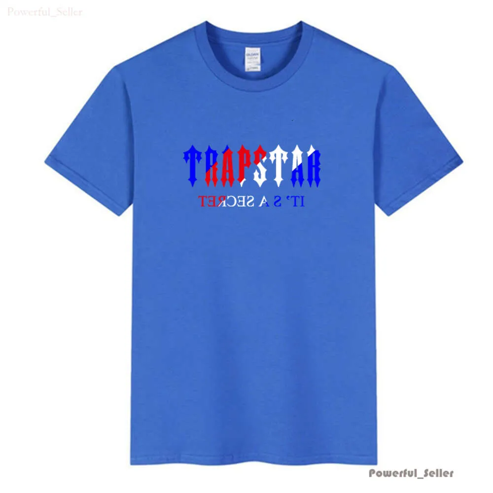 Trapstar Shirt Fashion Play Brand Trapstar London Printed High Gram Heavy Double Cotton Anime Casual Short Sleeve Shirt Men's T-shirt Women's T-shirt Clothing 3339
