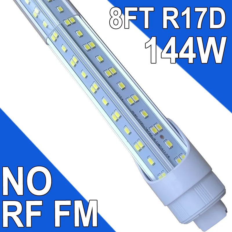 Lampadina R17D da 8 piedi, sostituzione LED a 4 file da 270 gradi per apparecchi fluorescenti, T8 6000K bianco freddo, copertura lattea, 85 V-265 V, soffitto a doppia estremità, rotanti usastock