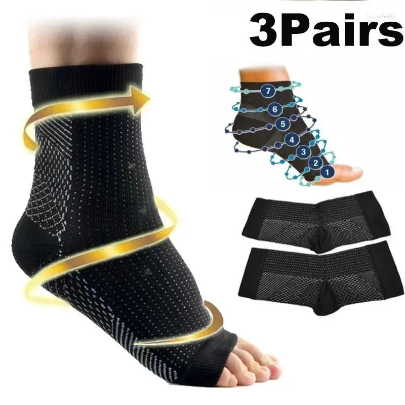 Chaussettes de sport pour femmes et hommes, 1/2/3/4/5 paires, Compression du pied, ange cheville, extérieur, respirant, attelle