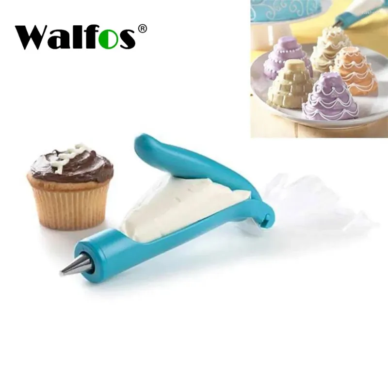 Bakvormen Walfos Gebak Icing Pen Cake Tool Decorating Bag Nozzle Tip Fudge Spuit Keuken Decoraties Muffin Accessoires