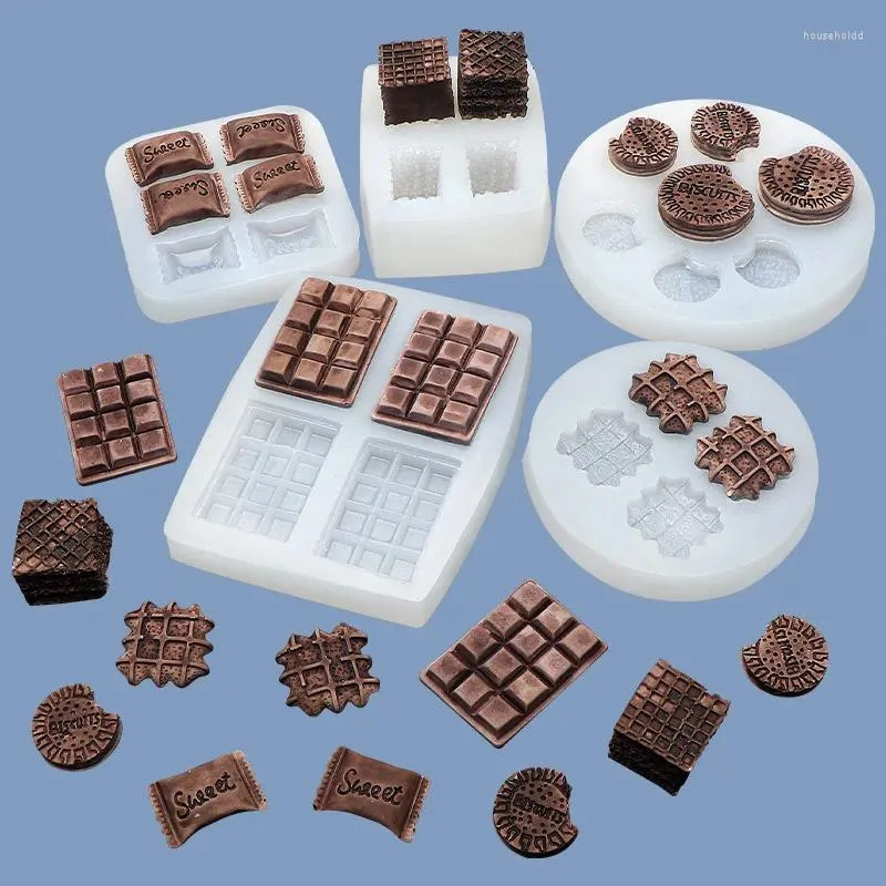 Baking Moulds Mini Silicone Waffle Wafer Cookie Candy Mold Cake Decoration Tools DIY Chocolate Epoxy Aromatherapy Candle