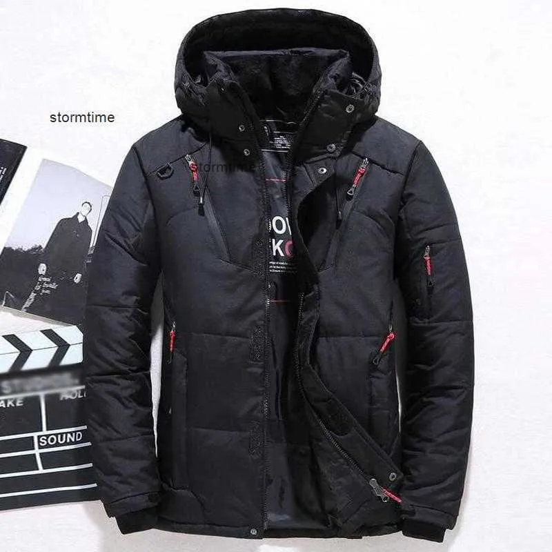 Giacca invernale da uomo Casual Piumino d'anatra bianco Cappotti caldi con cappuccio Capispalla uomo Giacca a vento Addensare Parka 4XL abrigo hombre casaco