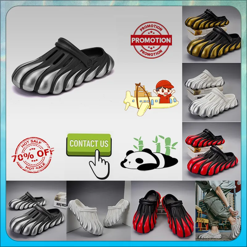 Designer Casual Platform Half Pack Slipers Summer Sliders Män kvinnor Vita bilder Sandaler Anti Slip Wear Resistant Memor Moft Thick CHDION Slipper