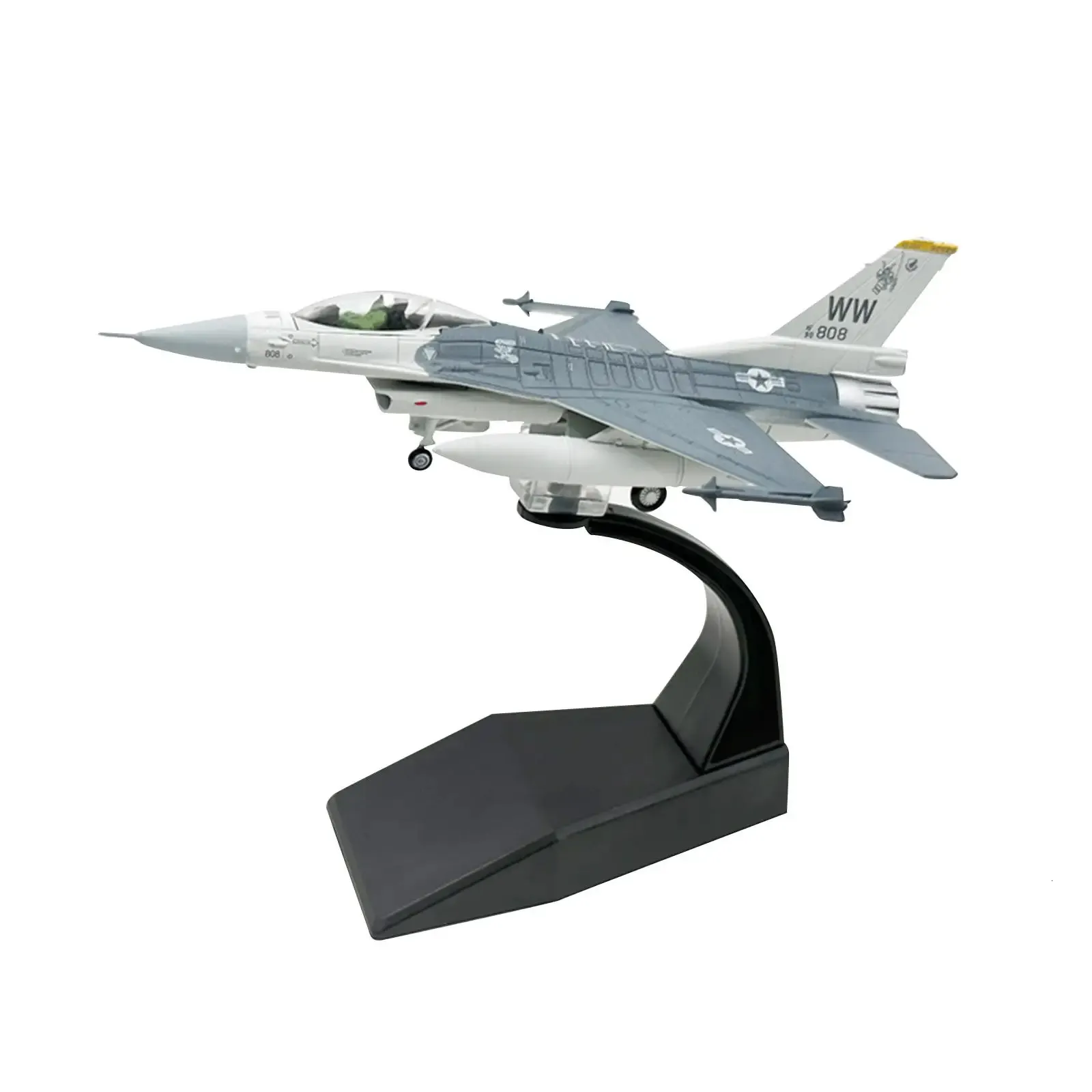 Diecast Alloy Model 1/100 Scale F16C Fighter for Bar Bookshelf