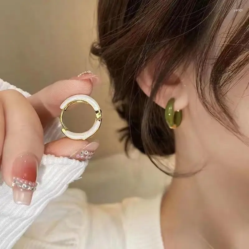 Boucles d'oreilles pendantes en forme de cœur pour femmes, bijoux coréens élégants, légers, de luxe, à la mode, simples, cadeau pour filles