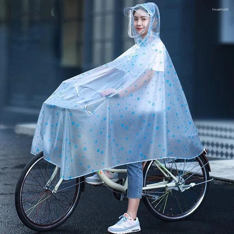 Raincoats Bicycle Raincoat Single Mountain Bike Folding Bike sharing Waterproof Transparent Poncho For Men And Women Rain Cape Rainproof