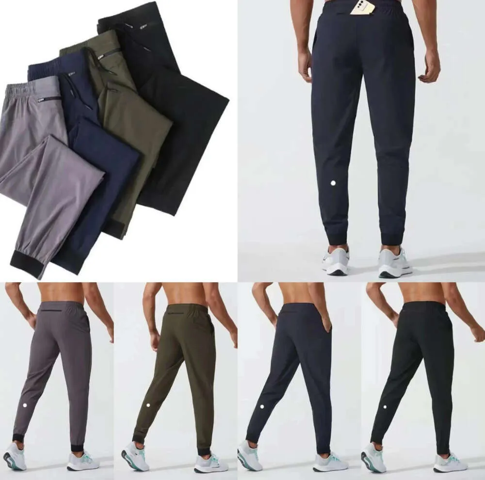LU womens LL Mens Jogger Long Pants Sport Yoga Outfit Quick Dry Drawstring Gym Pockets Sweatpants Trousers Casual Elastic Waist fitness 22