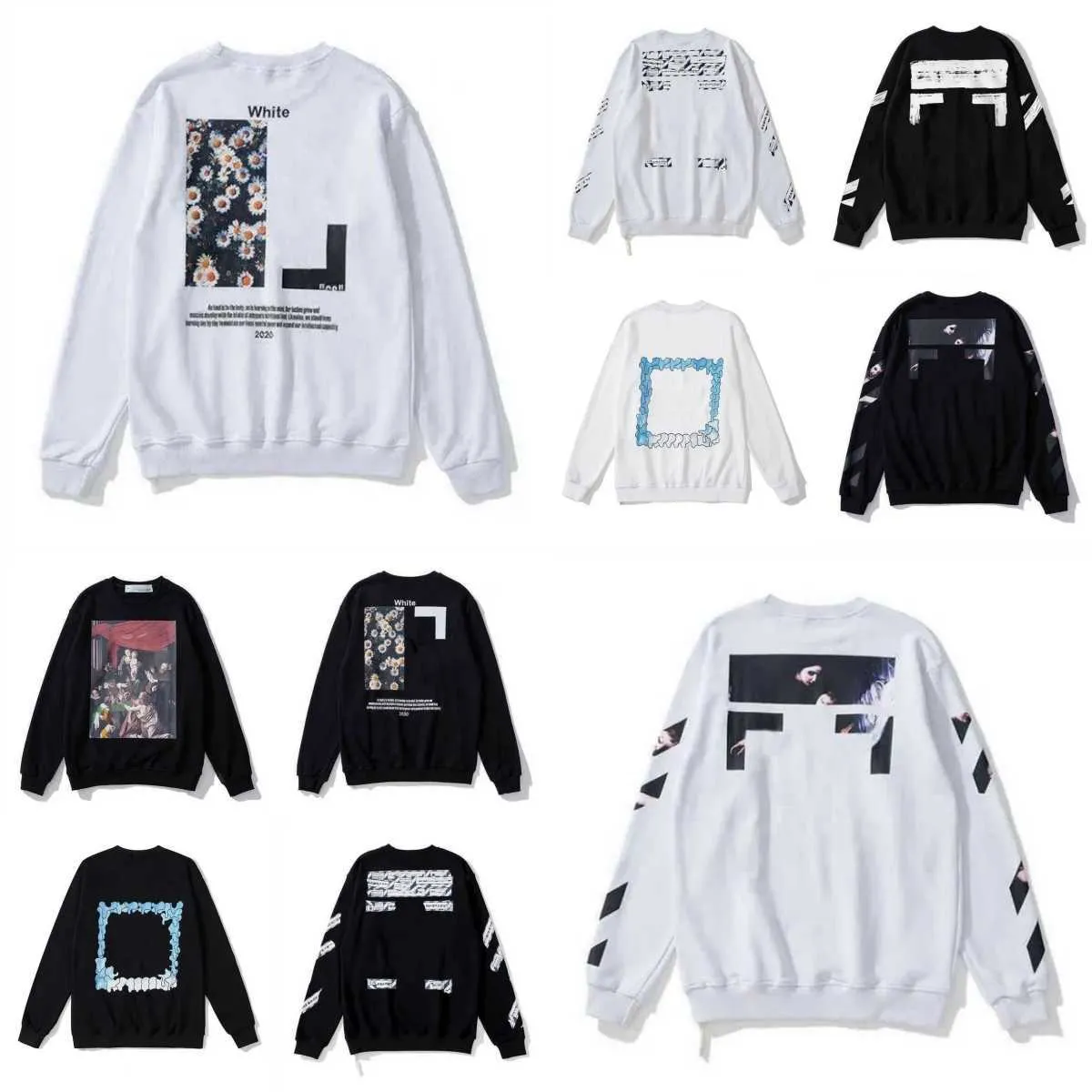 Mens Off White Hoody Sudadera con capucha Hip Hop Streetwear Hombre para mujer Diseñadores Patinetas con capucha Hoodys Street Jersey Sudadera Ropa Offs Oversize Offend DD