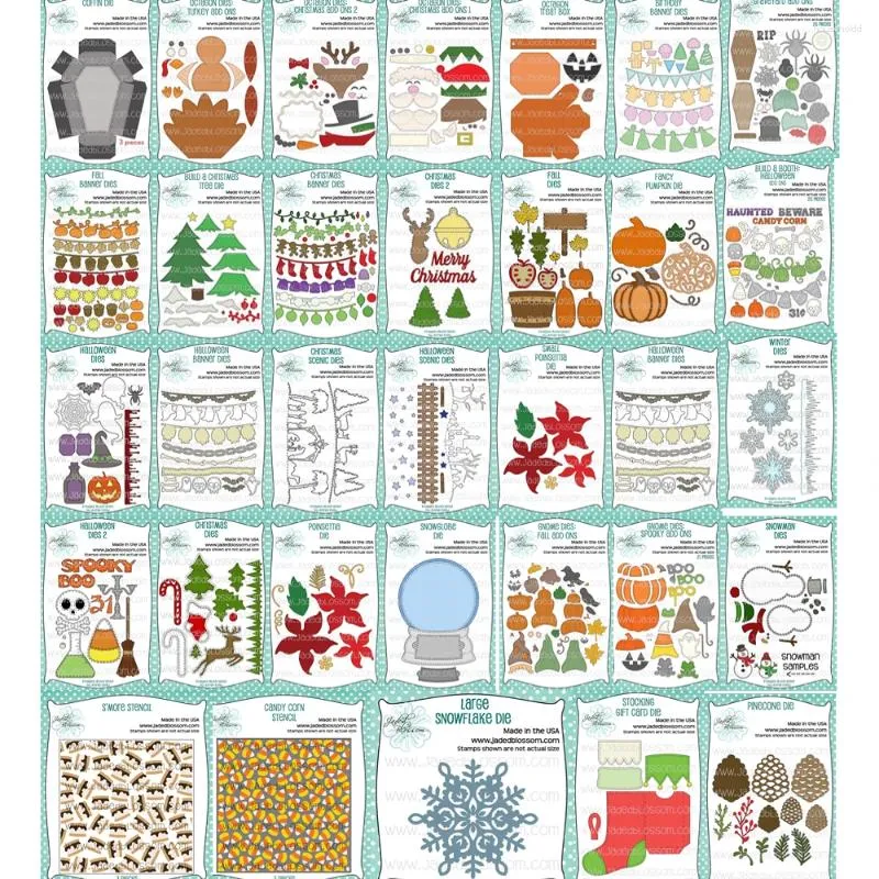 Confezione regalo FUORI SCENIC DI NATALE Dati di taglio dei metalli Slimline Essentials Carta di Scrapbooking Artigianato fatto a mano fai da te 2024