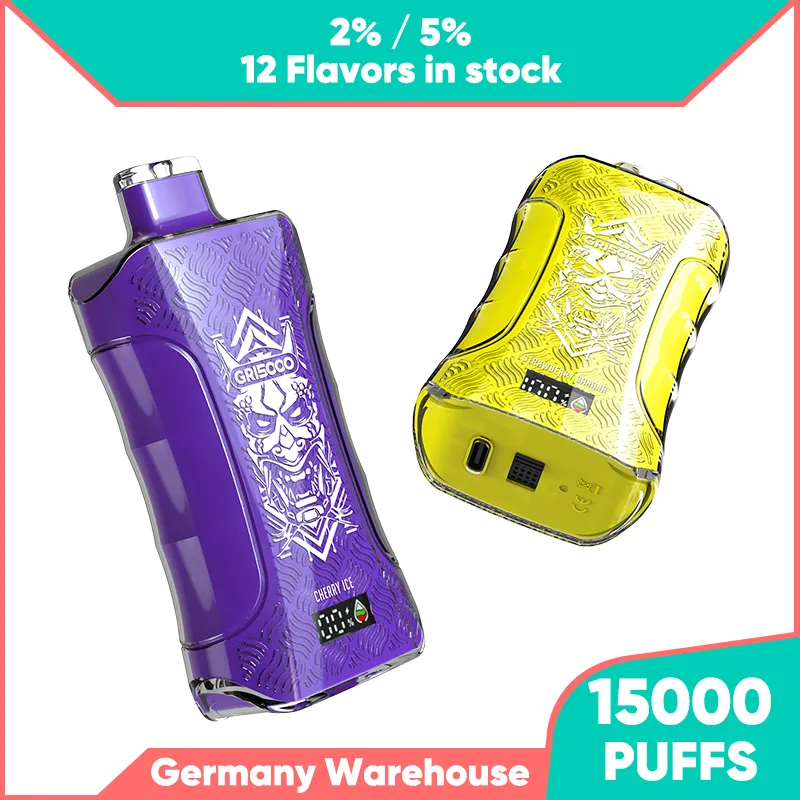 EU warehouse disposable vapes 15K puff 15000 puffs e cigarette crystal vapes colorful Disposable E-cigarettes with huge vapor