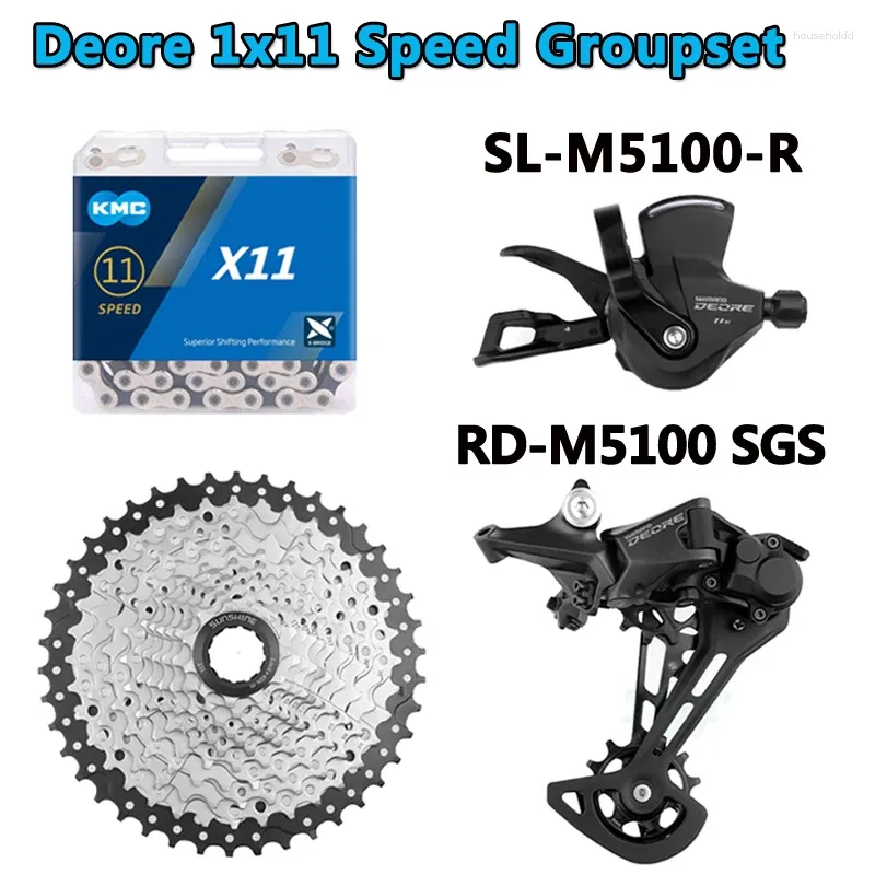 自転車derailleurs Deore M5100 11速度MTB 11SシフターレバーRD X11チェーンゴールド/シルバー11Vカセット42/46/50/52Tグループセットパーツ