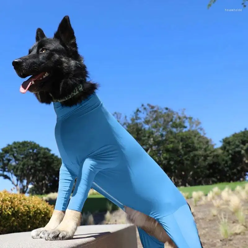 犬のアパレル中程度の犬の服シバジャンプスーツロンパーズ猫ゴールデンリトレーニングラブラドール薄いペット4本足のスーツは脱毛を防ぎます